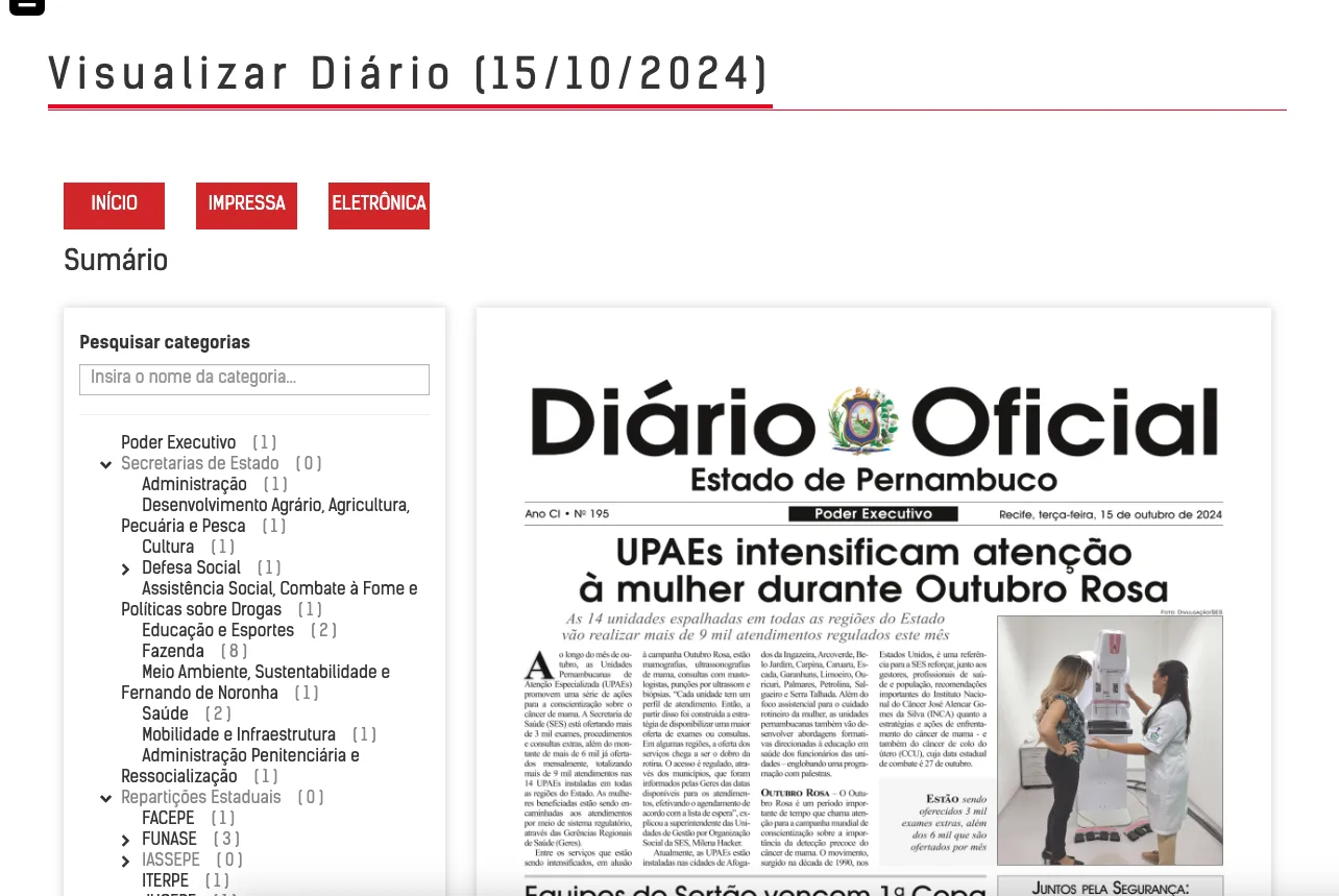 Visualizar Diário